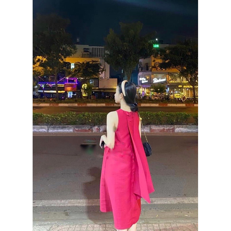 Đầm xoè nơ cổ chất tafta sang chảnh | BigBuy360 - bigbuy360.vn