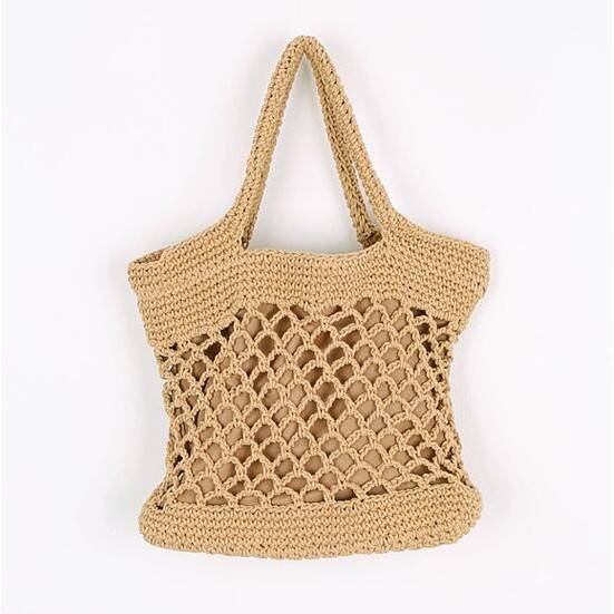 Labonia-Túi cói đi biển xách tay Vintage