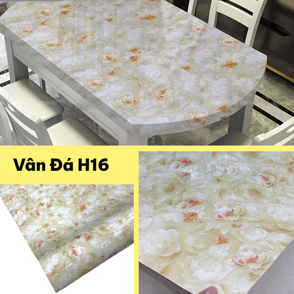 Giấy dán bếp vân đá trắng chống thấm nước 1.2mx0.5m