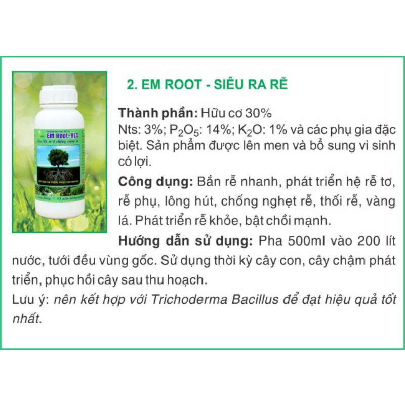BỘ 3 CHUYÊN XỬ LÝ VÀNG LÁ THỐI RỄ, PHỤC HỒI CÂY HLC