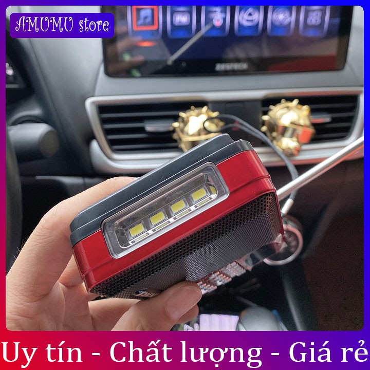 [Freeship]Đài FM Mini Có Ăngten - Loa Nghe Nhạc USB, Thẻ Nhớ, đài FM, Nghe Pháp BKK KK50C Có Đèn Pin