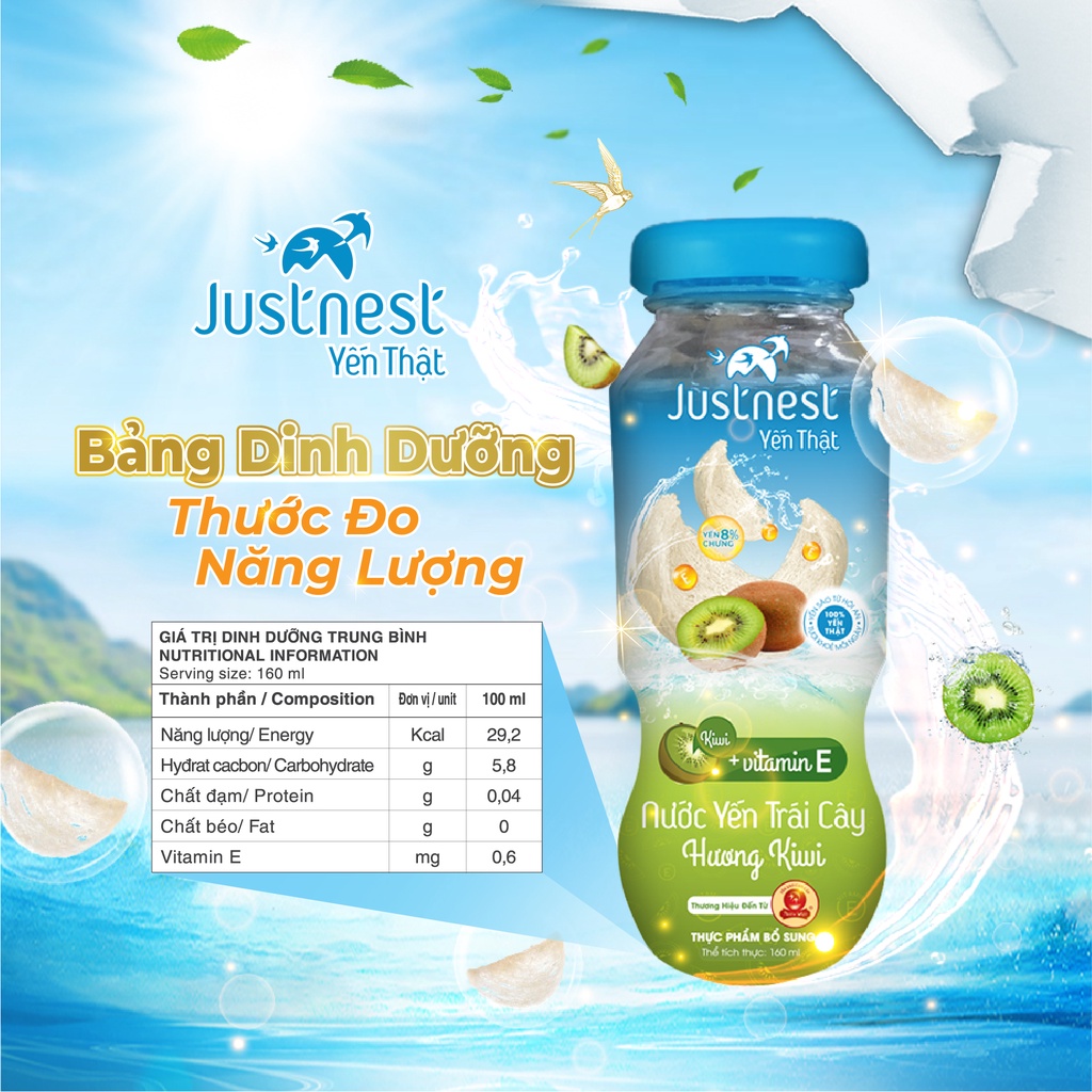 Nước yến thật Justnest 8% yến chưng