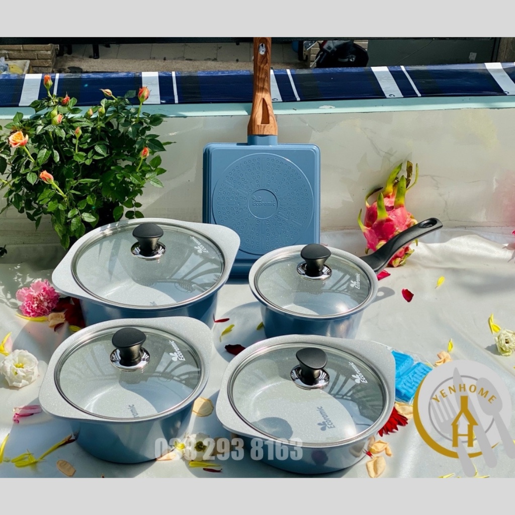 Combo 6 nồi chảo Hàn Quốc cao cấp chống dính