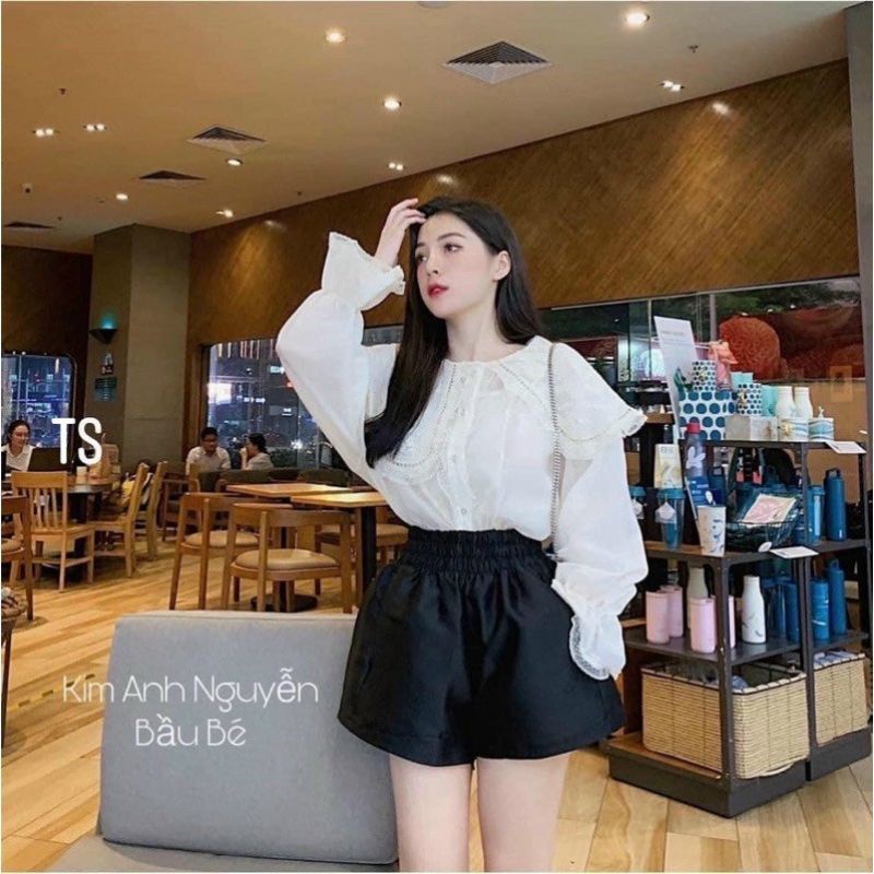 Quần shorts ống rộng bảng to Cạp Cao vải đẹp ❤_UN9