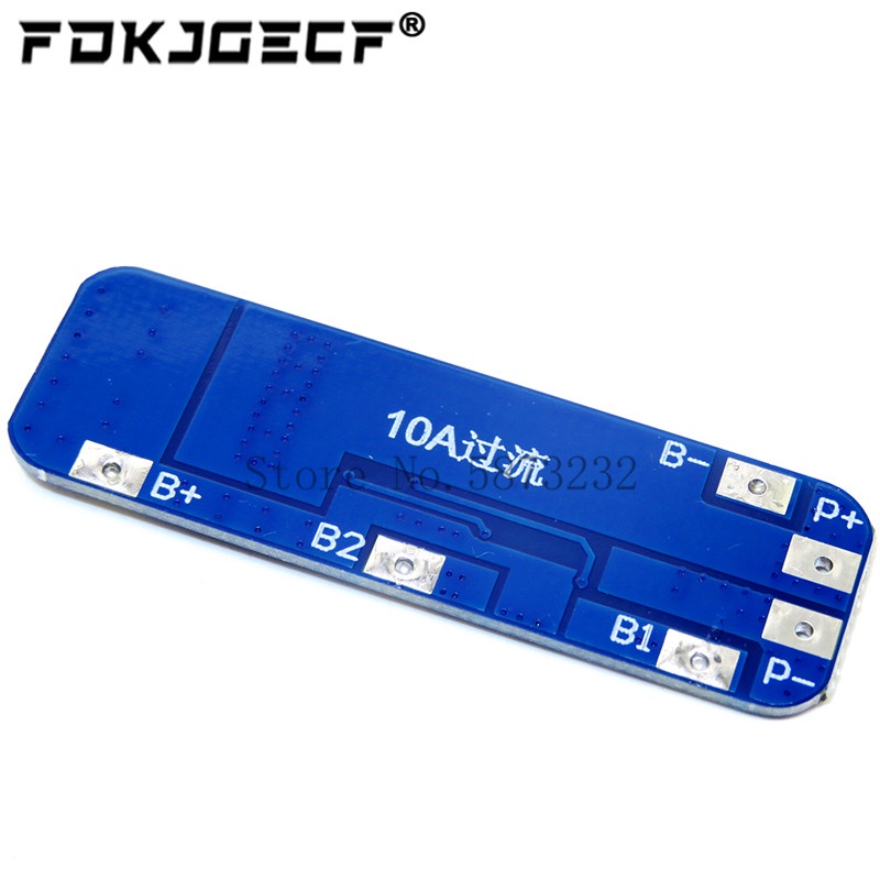 Bảng Mạch Bảo Vệ Sạc Pin Lithium 3S 10A 12V Chuyên Dụng Cho 3 Pin 18650 Li-ion BMS 10.8V 11.1V 12.6V