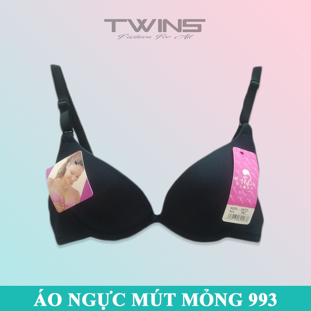 Áo lót nữ có gọng nâng ngực SD993 mút vừa màu trơn phom chữ V thoải mái mềm mịn size 32-34-36