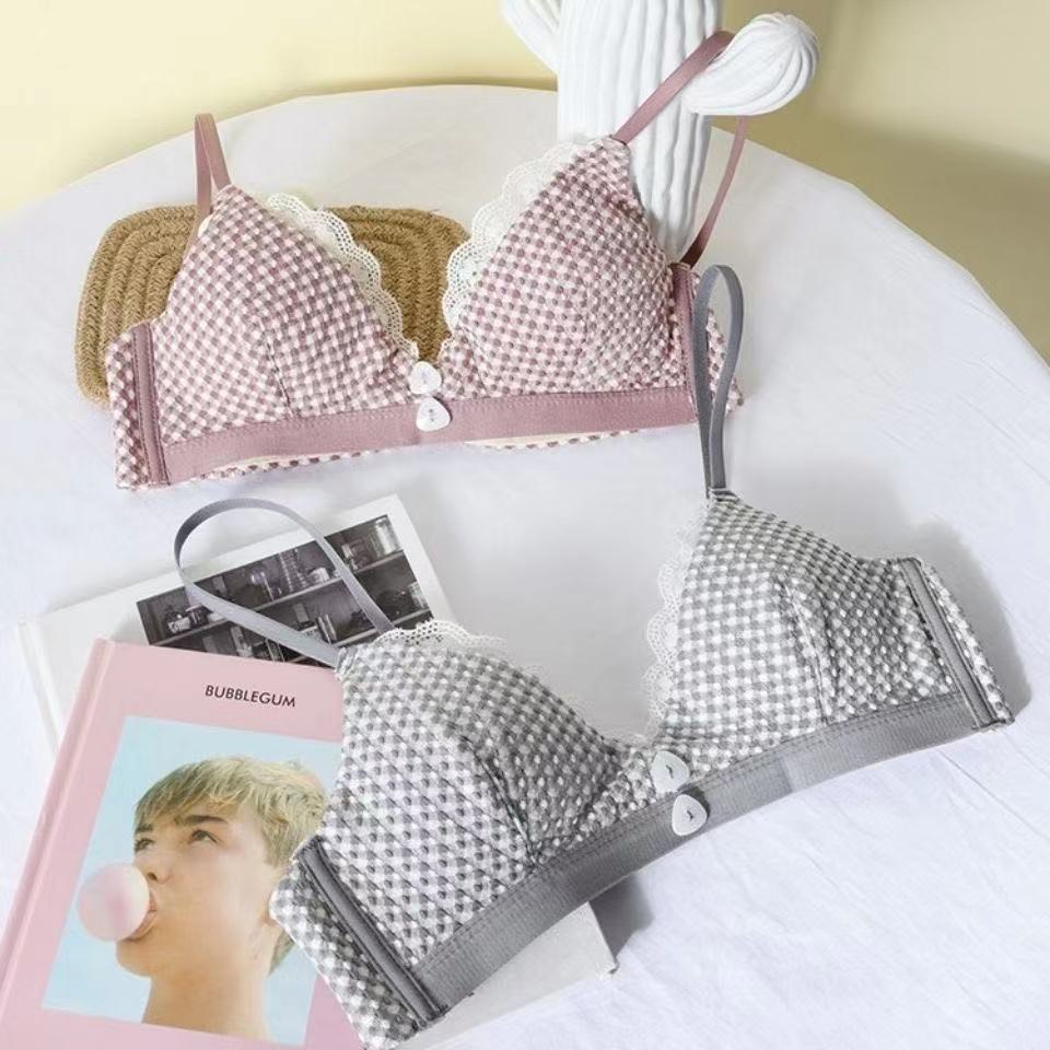 Áo Lót Chip Ngực Bra Cotton Viền Ren Nữ Cao Cấp Gợi Cảm Không Gọng Mút Mỏng Mặc Thoải Mái Nâng Ngực 8808