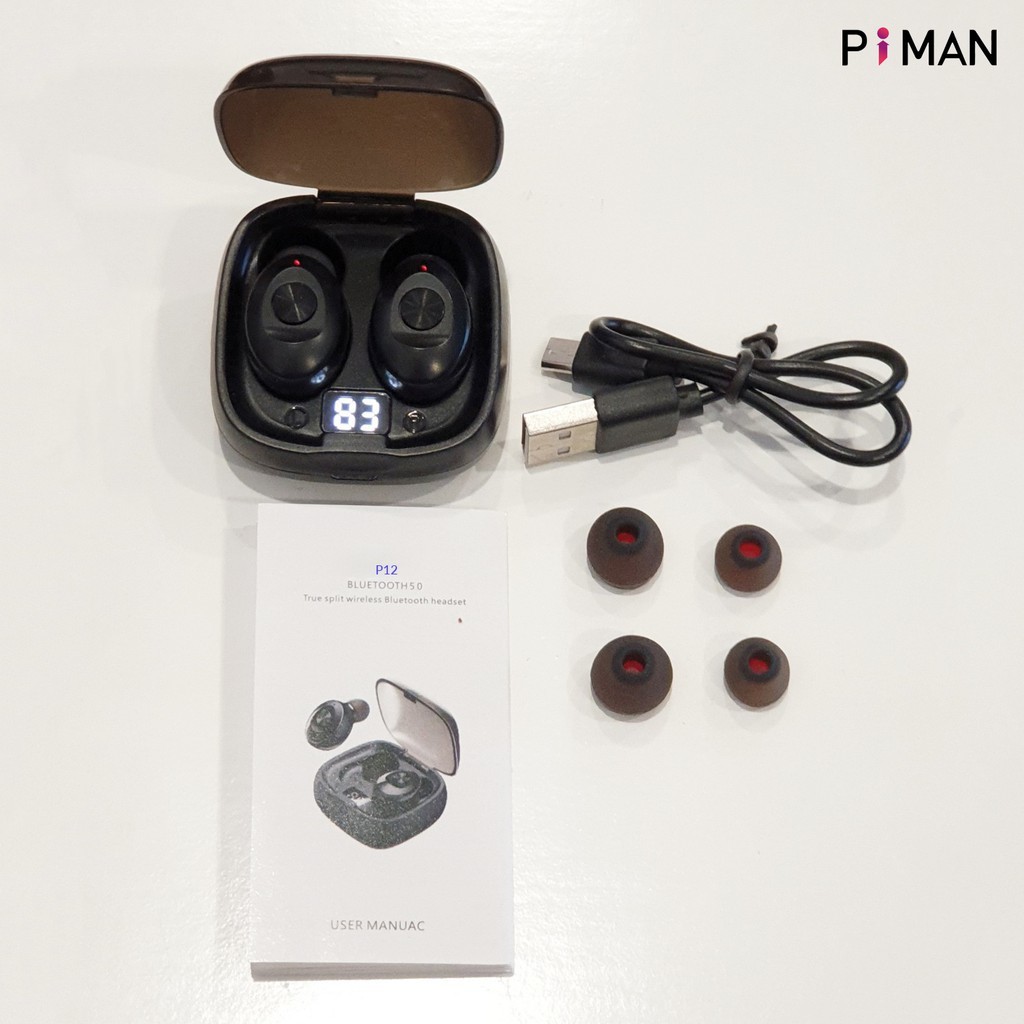 Tai Nghe Bluetooth 5.0 Không Dây Có Mic Chống Nước IPX5 - Đèn LED Hiển Thị Pin Bảo Hành 1 Đổi 1 Trong 30 Ngày