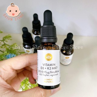 Vitamin D3 K2 MK7 Đức - Sunday Natural 20ml (D3K2MK7/D3&K2 MK7 Cho Trẻ 0-4 Tuổi)