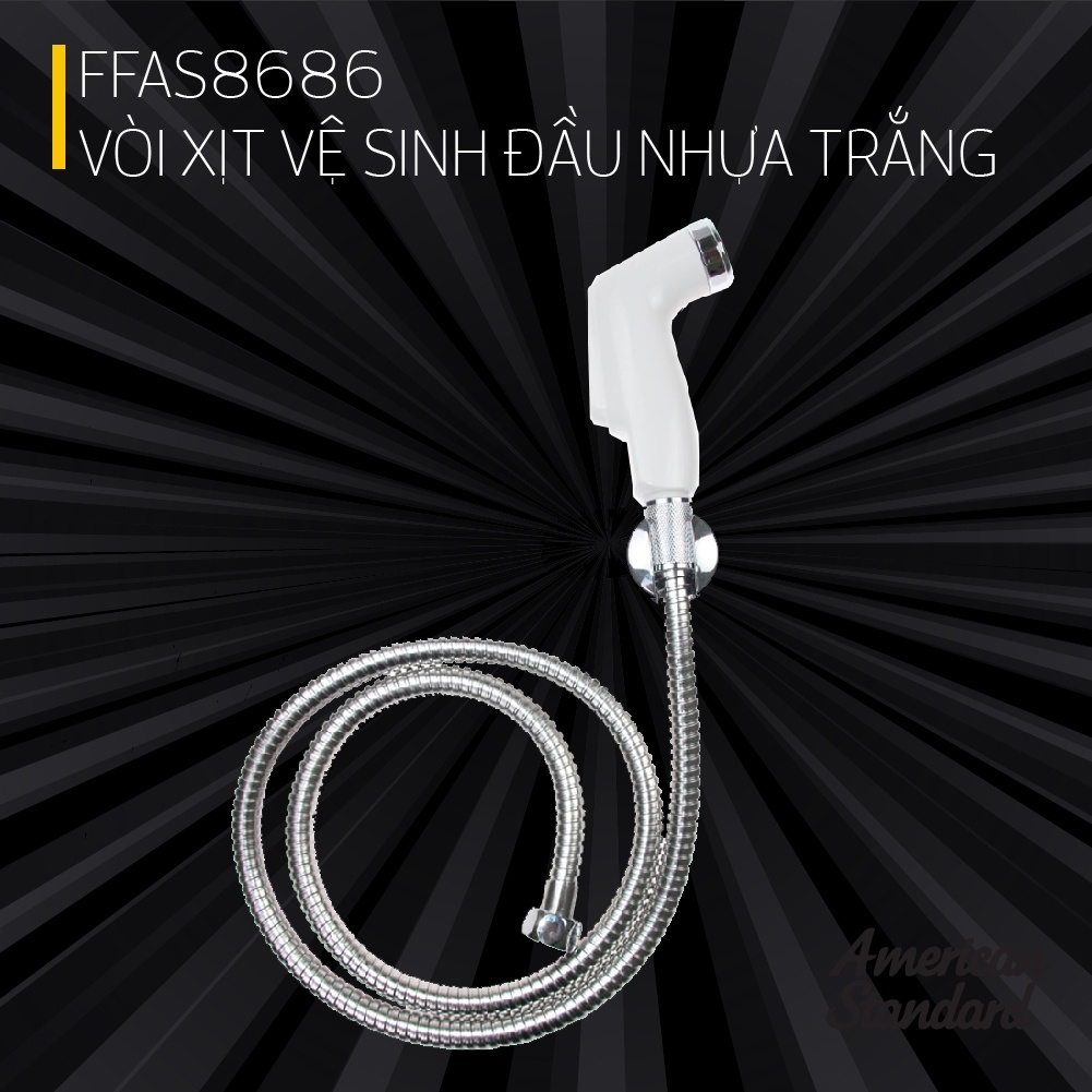 Vòi Xịt Vệ Sinh American Standard - Nhựa Trắng/ Nhựa Mạ Chrome - Bảo Hành Chính Hãng 12 Tháng Toàn Quốc