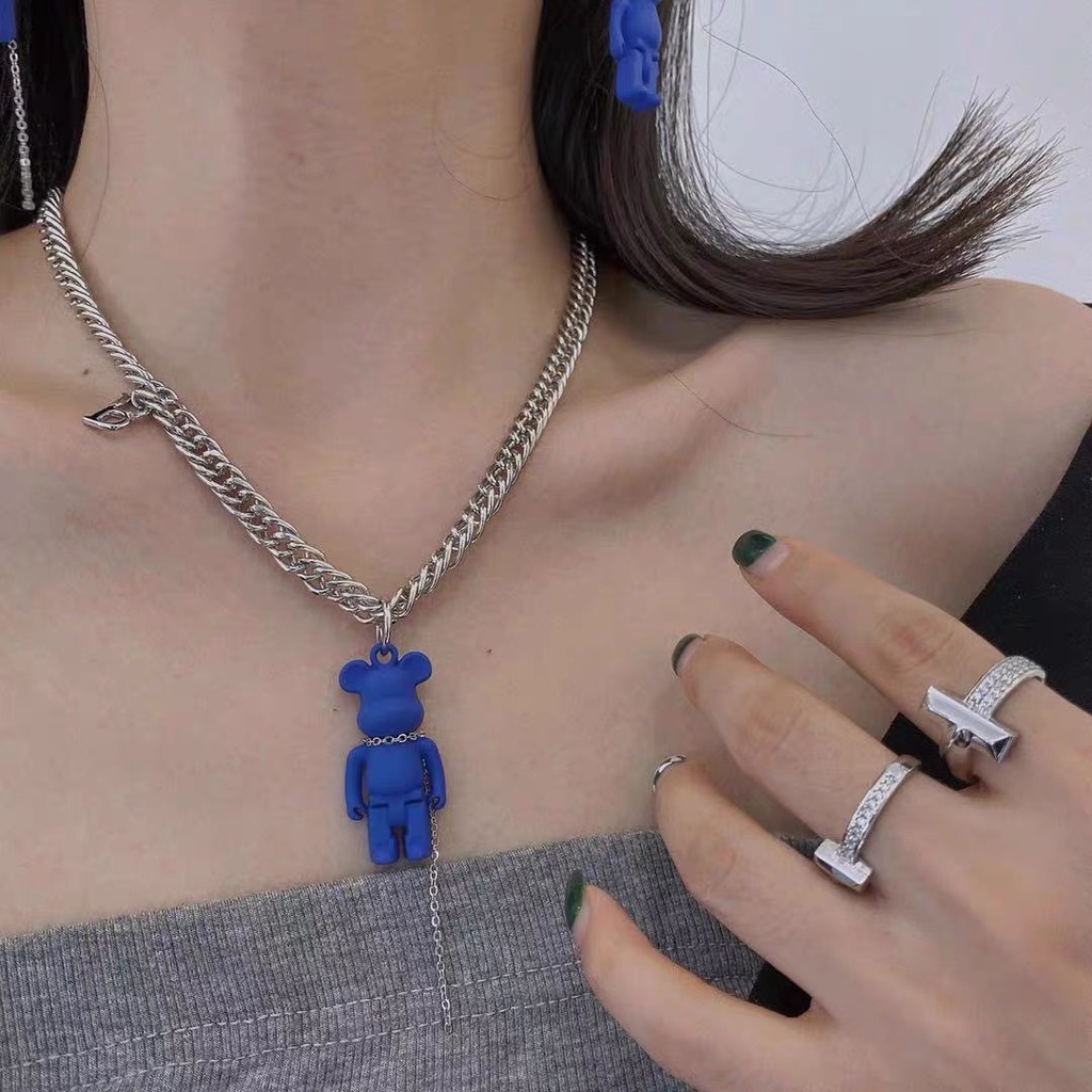 Dây chuyền mặt Gấu dây xích to ULA shop Cá tính Unisex Hàn Quốc hot 2023 VC2