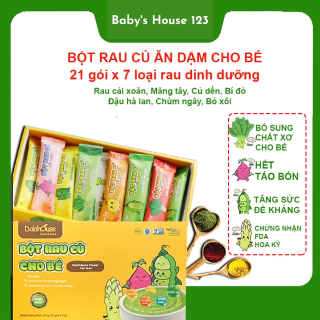 Bột Rau Củ Dalahouse Cho Bé Bé Ăn Dặm