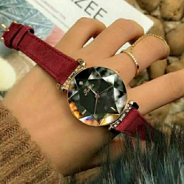 Đồng Hồ Nữ SCOTTIE 9025 Mặt Vát Kim Cương Chính Hãng