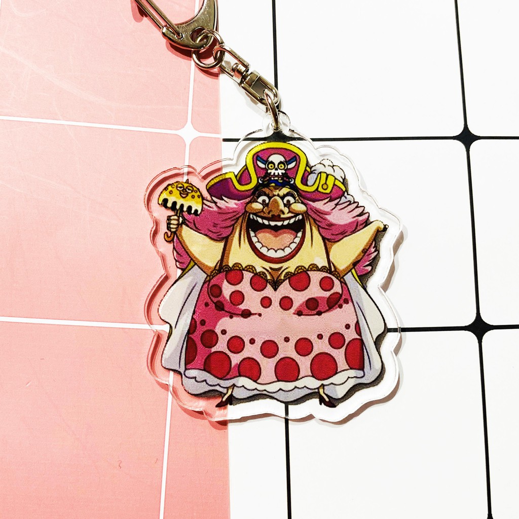 ( Mica trong acrylic ) Móc khóa One Piece Đảo hải tặc ver Totto Land Big Mom quà tặng xinh xắn dễ thương anime chibi