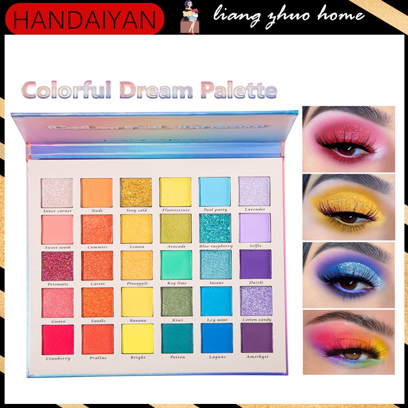 HANDAIYAN Eyeshadow Palette Cosmetics Makeup Waterproof Natural Glitter Matte Shimmer Eye Shadow Palette Highly Pigmente