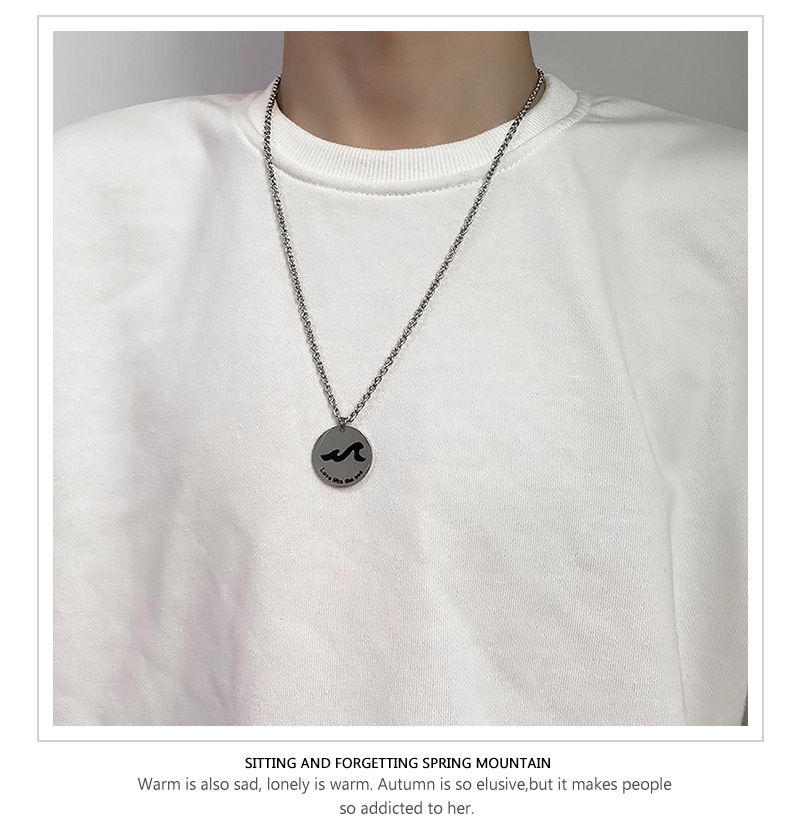 Dây Chuyền Mặt Tròn Kiểu Dáng Đơn Giản Thời Trang Dành Cho Cặp Đôi 22773