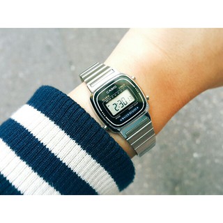 Đồng Hồ nữ Casio La670WA mặt đen\