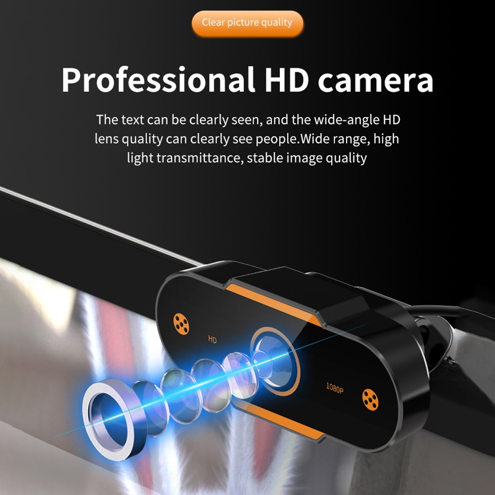 Webcam tích hợp micro có độ phân giải 480p / 720p / 1080p tùy chọn chất lượng cao