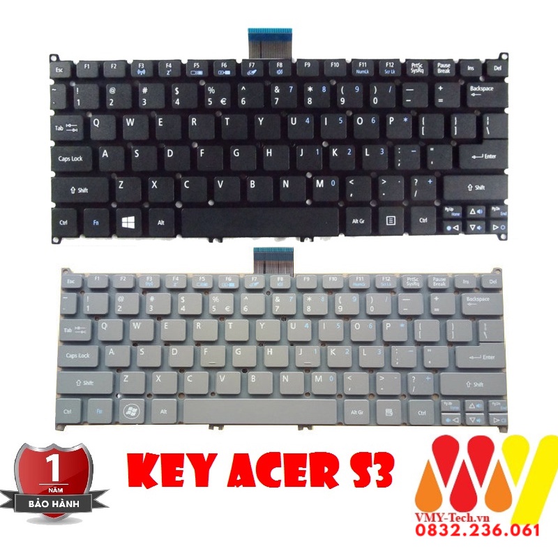 Bàn phím laptop Acer Aspire S3 S3-951, S5 S5-391 V5-121 V5-131 V5-171 V5-132P Aspire One 725 726 756 AO725 AO756