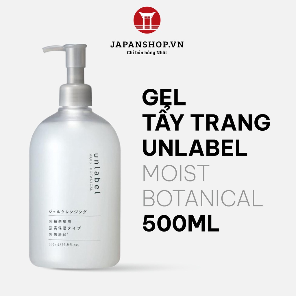 Gel Tẩy Trang Dưỡng Da UNLABEL Moist Botanical 500 ml Nội Địa Nhật