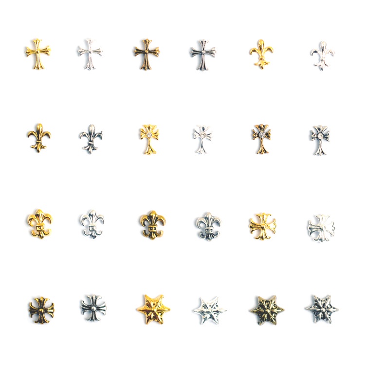 Set 20 Phụ Kiện Trang Trí Móng Tay Nghệ Thuật Bằng Hợp Kim Hình Cá Sấu Phong Cách punk Âu Mỹ Cá Tính Dành Cho Nữ