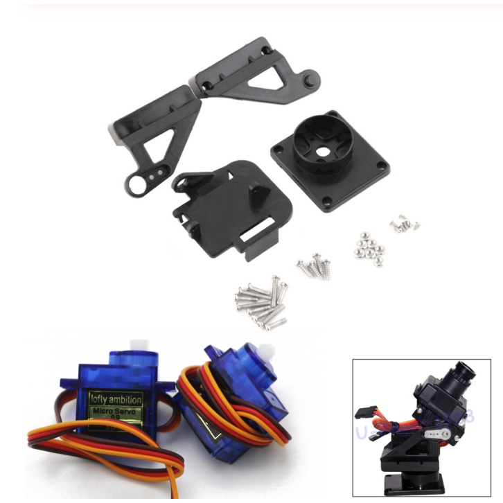 1 Động Cơ Servos Sg90 Pt Pan / Tilt Ptz + 2 Động Cơ Servos 9g Cho Máy Bay Điều Khiển Từ Xa