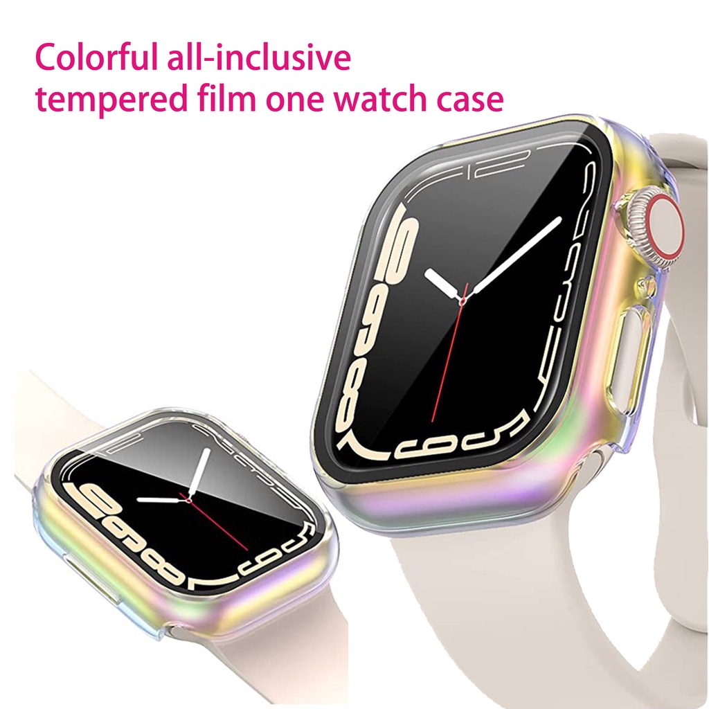 Ốp Bảo Vệ Mặt Đồng Hồ Bằng PC Cho Apple Watch 40mm 44mm 41mm 45mm 42mm 38mm IWatch Series 8 7 6 SE 5 4 3 2 1