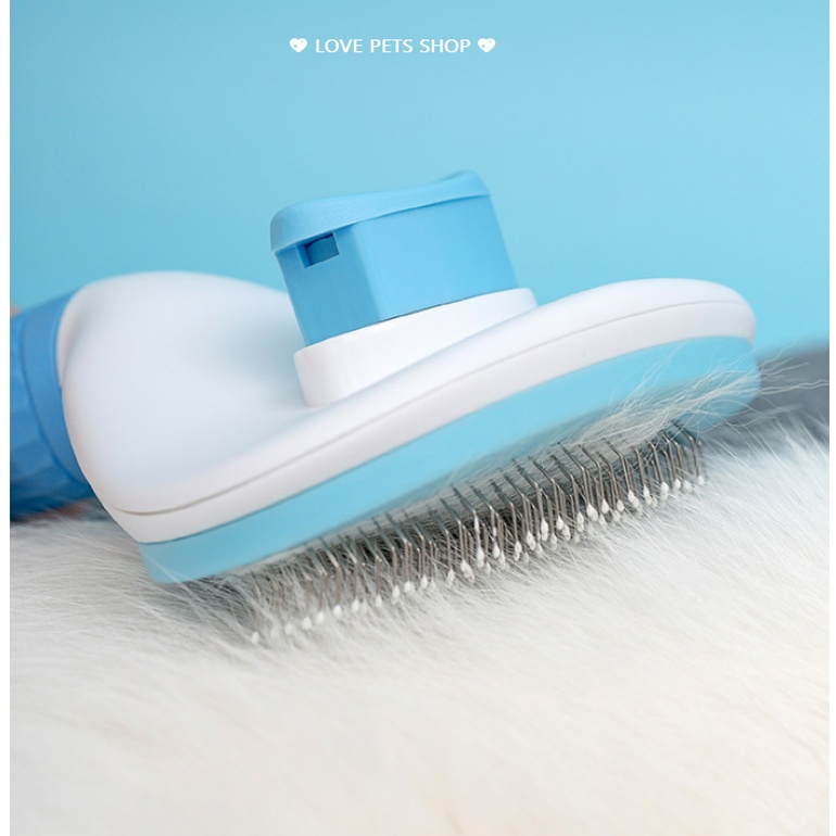 LƯỢC CHẢI LÔNG CHO CHÓ MÈO CÓ NÚT BẤM NHẢ LÔNG SIZE LỚN -  LOVE PETS SHOP