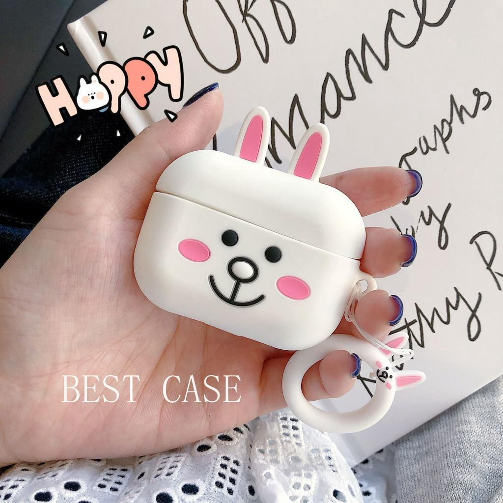 Ốp bảo vệ hộp sạc tai nghe hình xinh xắn thích hợp cho Airpods 1 / 2