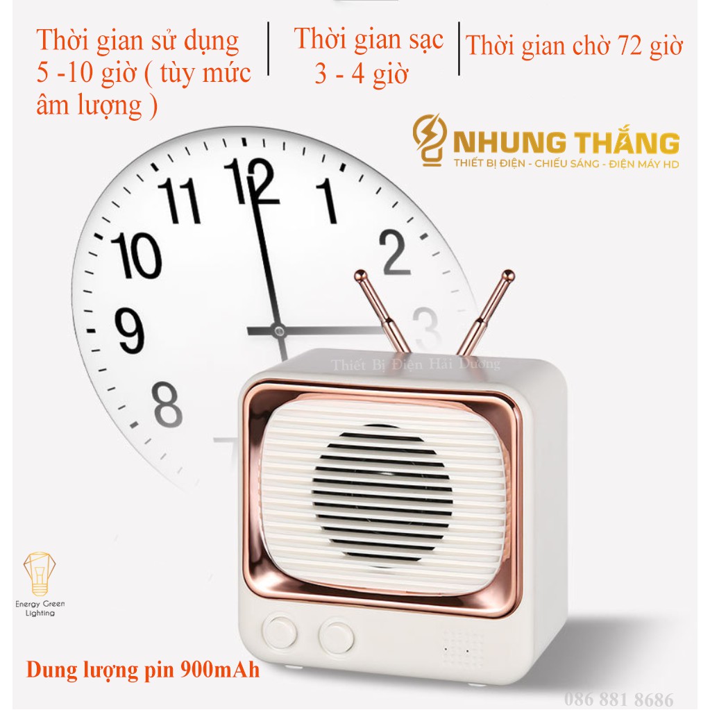 Loa Blutooth Mini DW02 - Phong Cách Retro - 4 Màu Thanh Lịch - Công Nghệ Bluetooth 5.0 - Energy Green Lighting - BH 1Năm