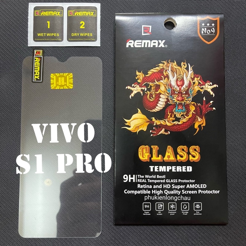 (R3)Miếng Dán Cường Lực Vivo S1 Pro Trong Suốt Chính Hãng Remax
