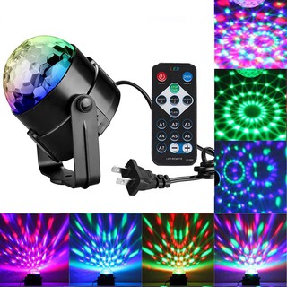 [ Có video ] Đèn led 7 màu cho Sân khấu cảm biến theo nhạc tự động xoay 360*có điều khiển điều chỉnh các chế độ nháy