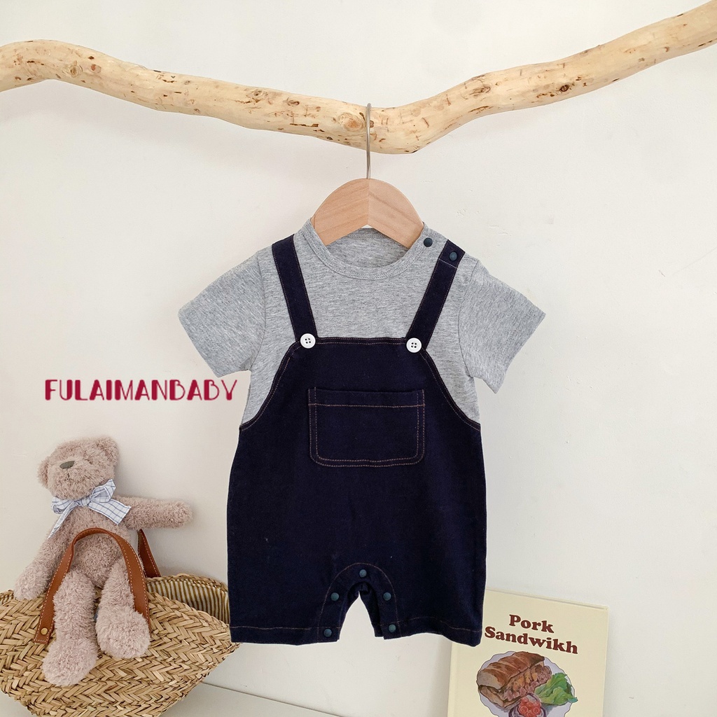 Bộ Áo Liền Quần In Hoạt Hình One Piece Cho Bé Trai