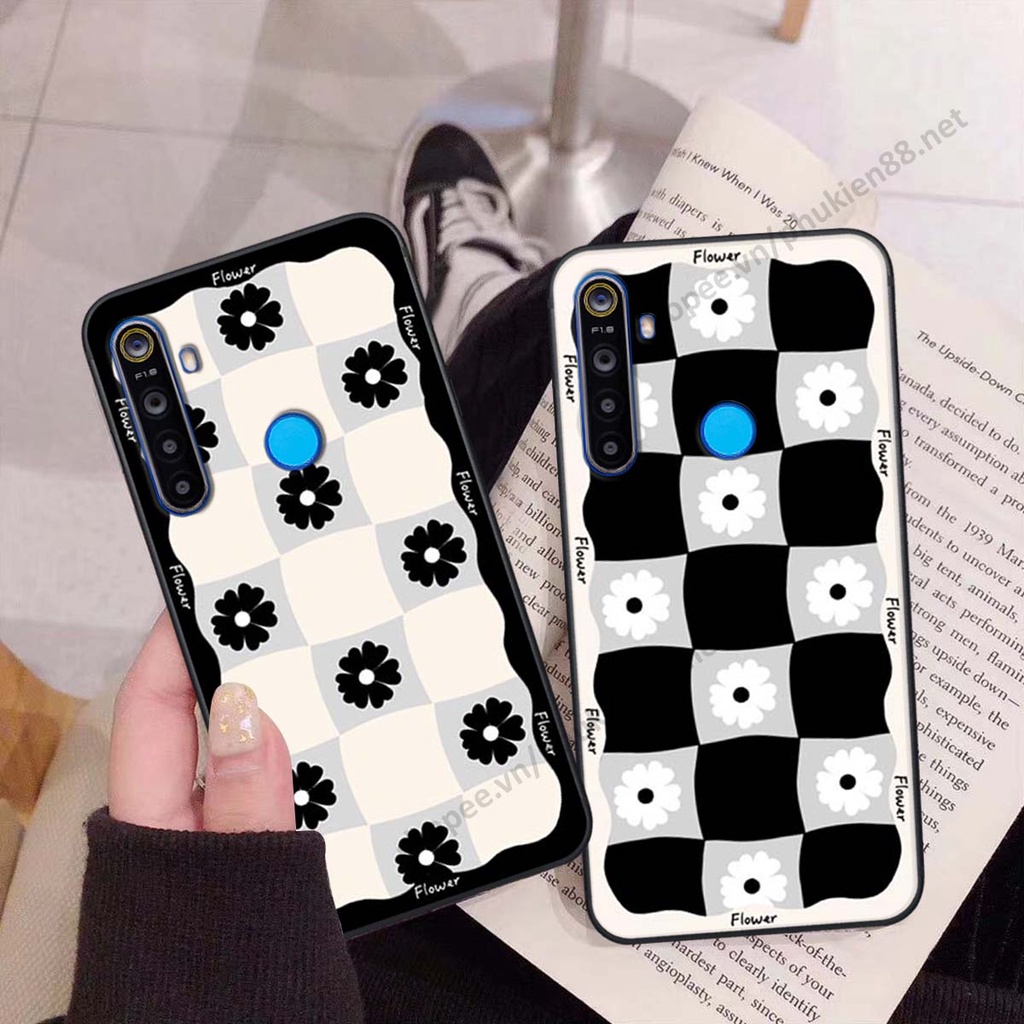 Ốp lưng Realme 5 / 5 Pro / C3 ốp điện thoại LineBear, bé tóc xù, hoa siêu đẹp