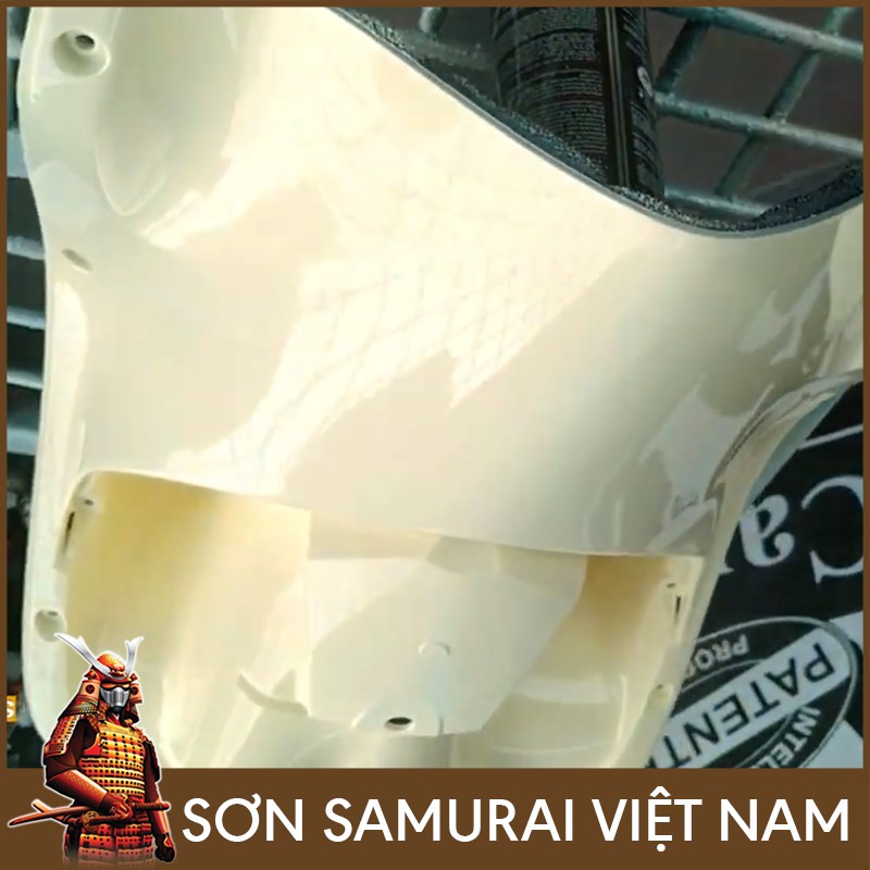 Màu Trắng Kem Sơn Samurai - Combo Sơn Xịt Samurai Màu Trắng H199