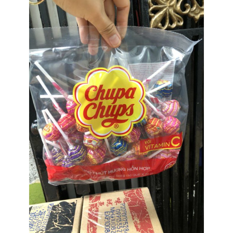 kẹo mút Chupa Chups hương trái cây - 50 cây