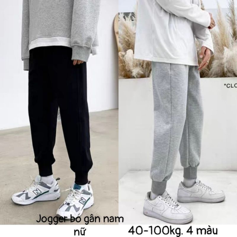 Quần jogger thể thao nam nữ bigsize 40-100kg da cá thoáng mát