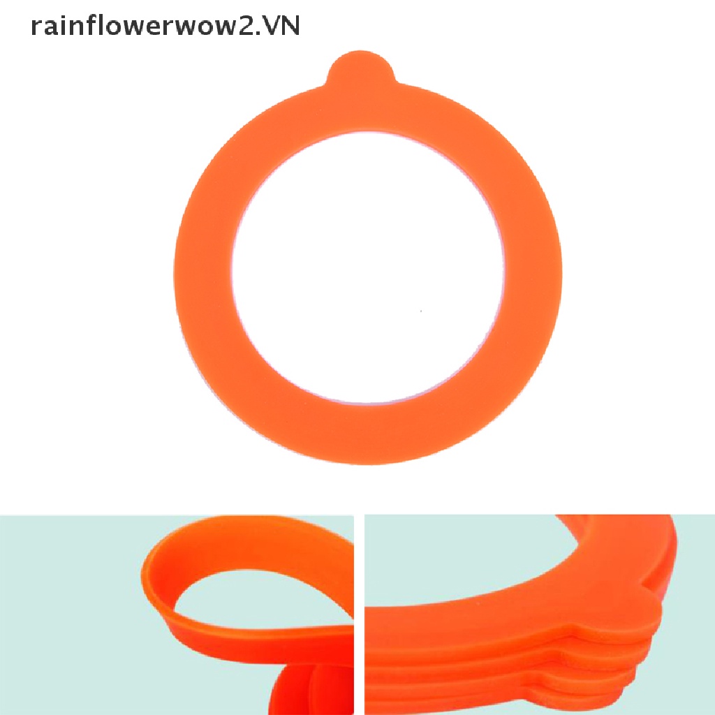 【Ready Stock】 5Pcs Silicone Jar Gaskets Food Storege Jars Replacement Airtight Leak-Proof （H）