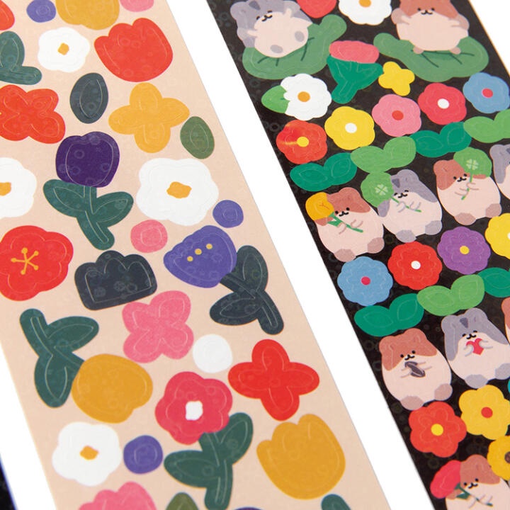 Set 9 Tấm Sticker ARTBOX Hàn Quốc Hologram Lấp Lánh Dễ Thương Yellow