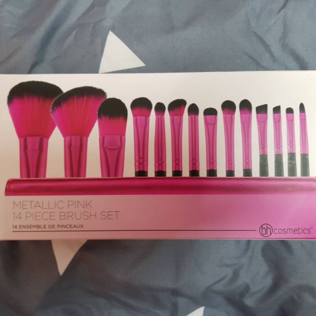 Set 14 cọ Metalic Pink BH Comestic Auth 100%