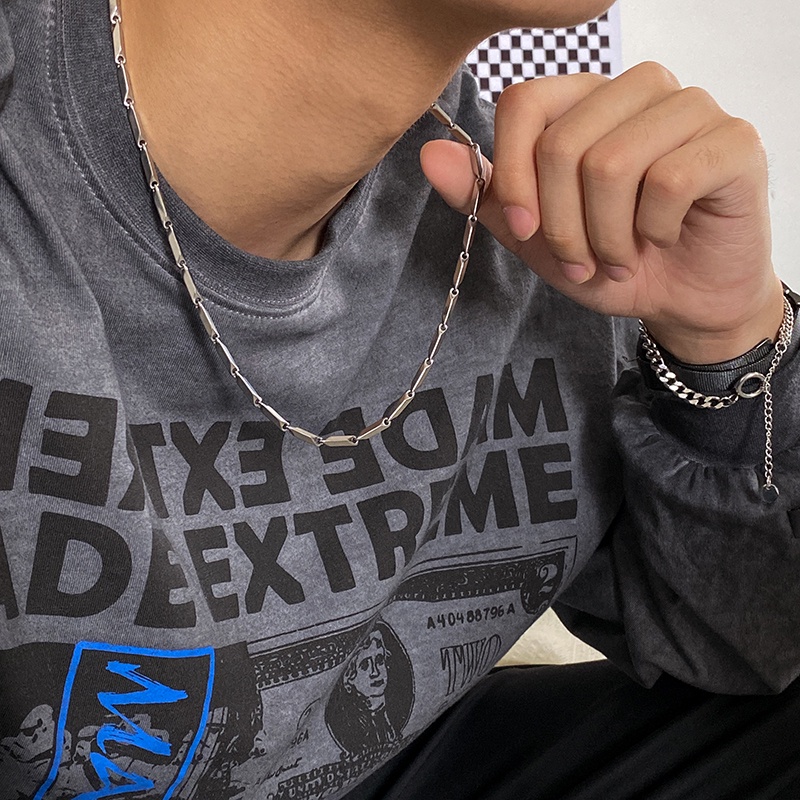 Vòng Cổ Dây Chuyền Unisex Nam Nữ Xích Trơn Basic Màu Bạc Cá Tính Cho Nam Nữ Merin Accessories Chất Liệu Inox Không Gỉ