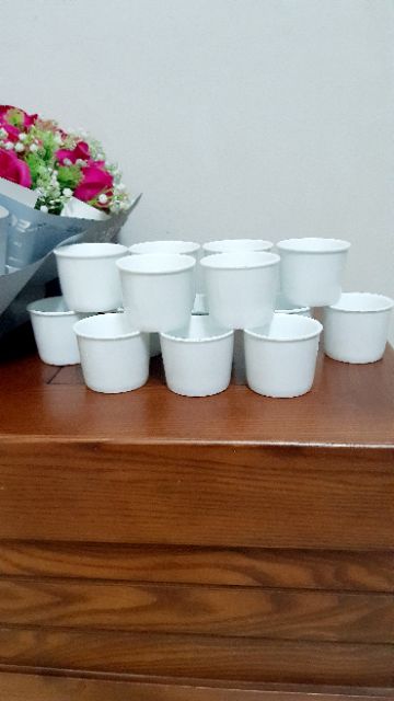 10 Cốc làm caramen. Hàng sứ Bát Tràng. KT 5x6