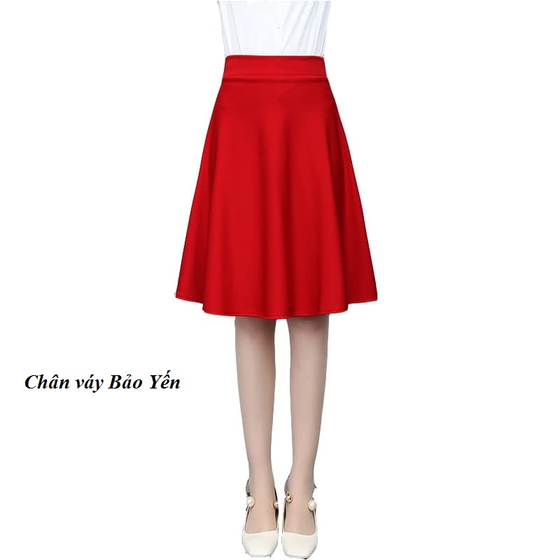 Chân váy xòe dài 50cm có quần trong-  M40