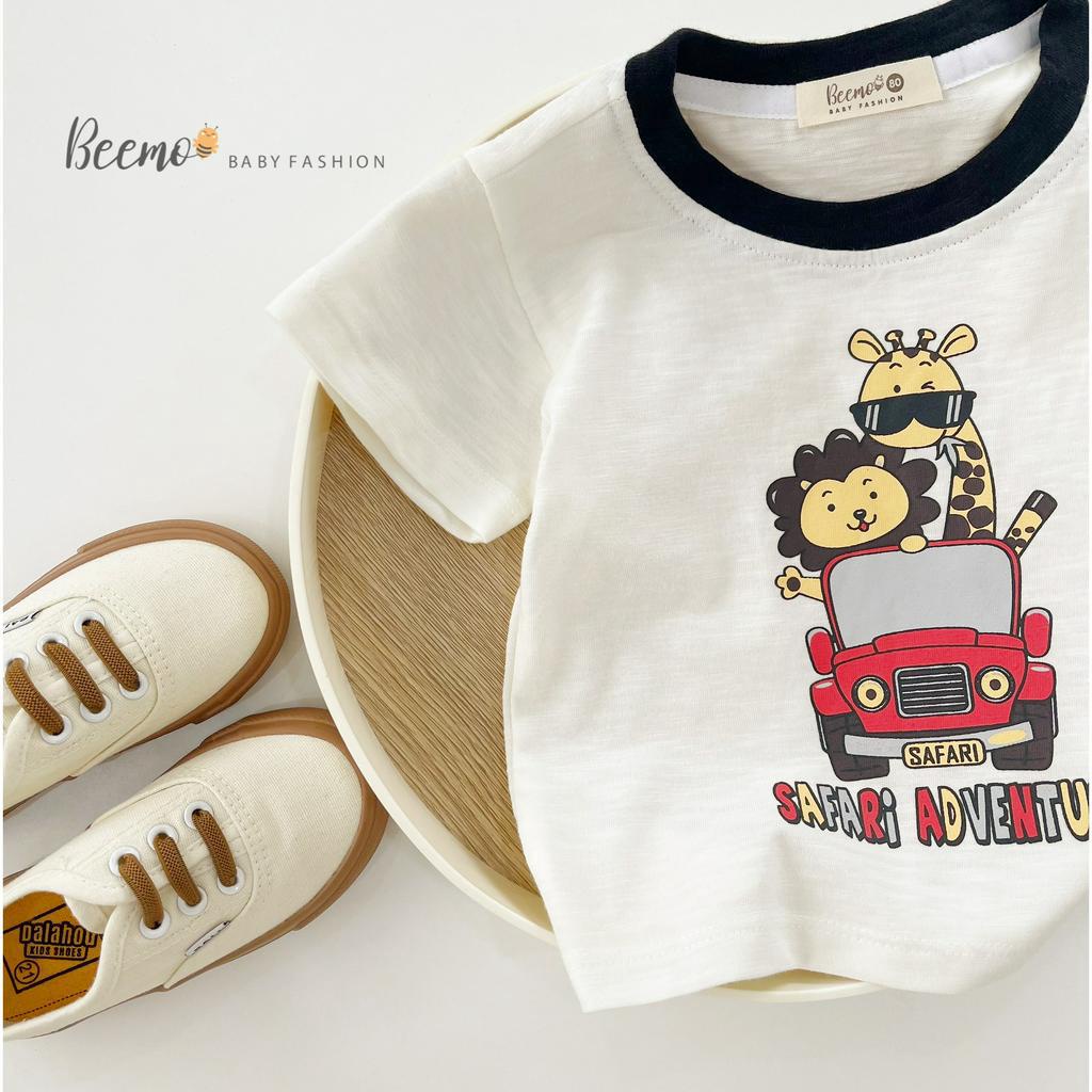 Bộ quần áo Sư Tử lái ô tô cho bé Beemo,Chất liệu áo cotton,quần thô mềm mại co giãn nhẹ nhàng,in hình thú dễ thương B330