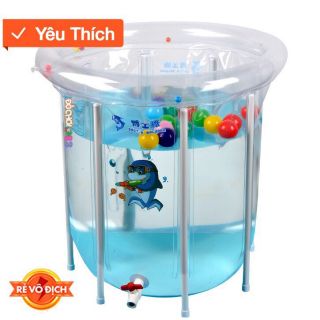 (RẺ VÔ ĐỊCH) Bể Bơi Thành Cao 80×80 Doctor Dolphin CHÍNH HÃNG ( Kèm Phao Cổ, Bơm Chân Và 05 Bóng )