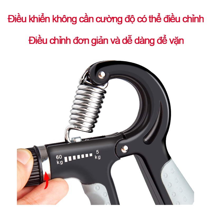 Dụng cụ tập gym tập tay, kìm bóp tập lực tay chữ a có lò xo điều chỉnh lực 5-60kg tập cơ ngón tay hiệu quả