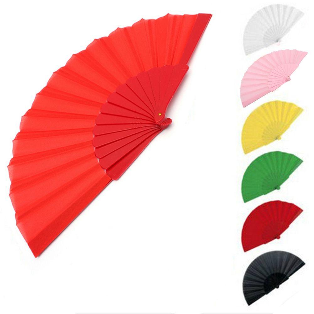 Quạt Gấp Thủ Công Màu Sắc Hình Vuông Đa Năng Dùng Làm Đạo Cụ Múa