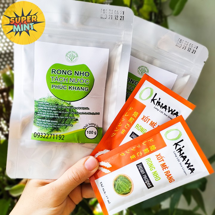 [HCM] Rong nho tách nước 100g nở ra 300g - 50g nở ra 150g Dùng ngon cùng xốt mè rang | BigBuy360 - bigbuy360.vn