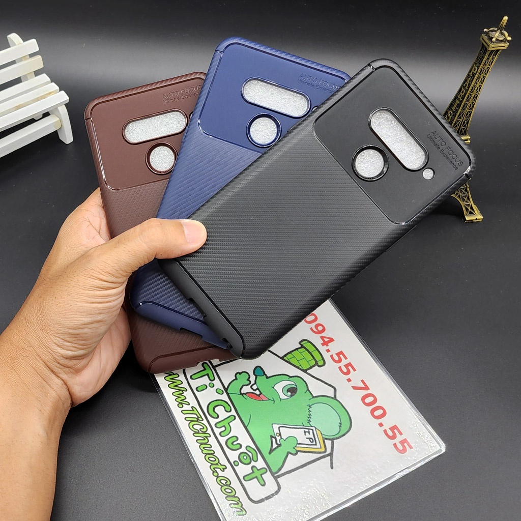 Ốp Lưng LG V50 AutoFocus Vân 3D Carbon Chống Sốc