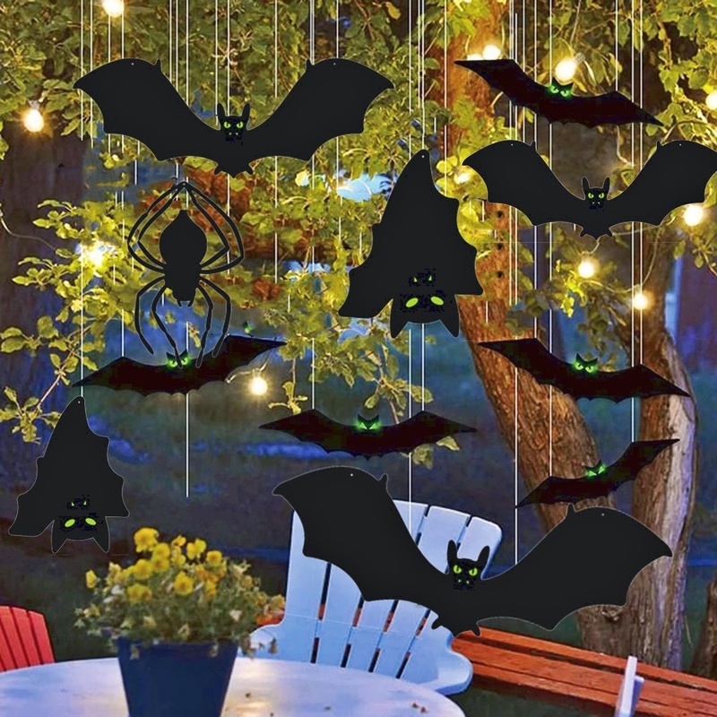 Phụ Kiện Trang Trí Cửa Sổ Chủ Đề Halloween Phát Sáng Độc Đáo